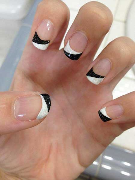 French Manicure, French French, Manicures, Art, Very, White, Black 