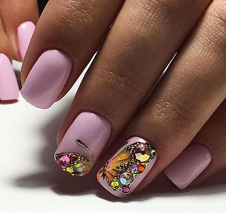 Manicure Butterfly Simple Дизайн