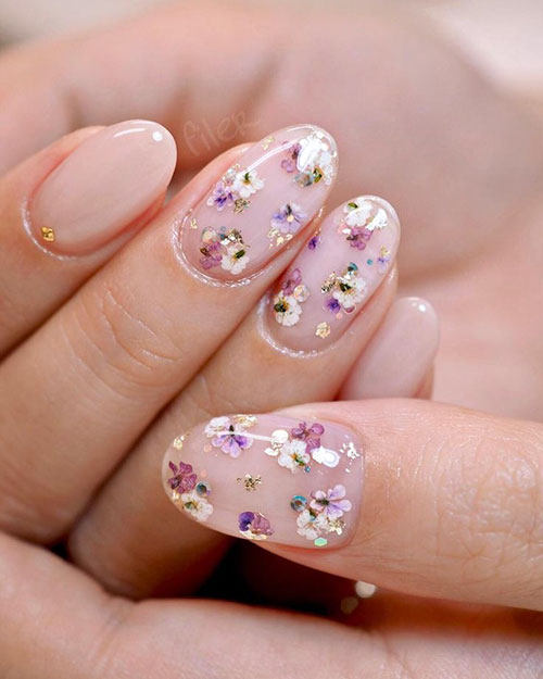 Lily Flower Nail Designs