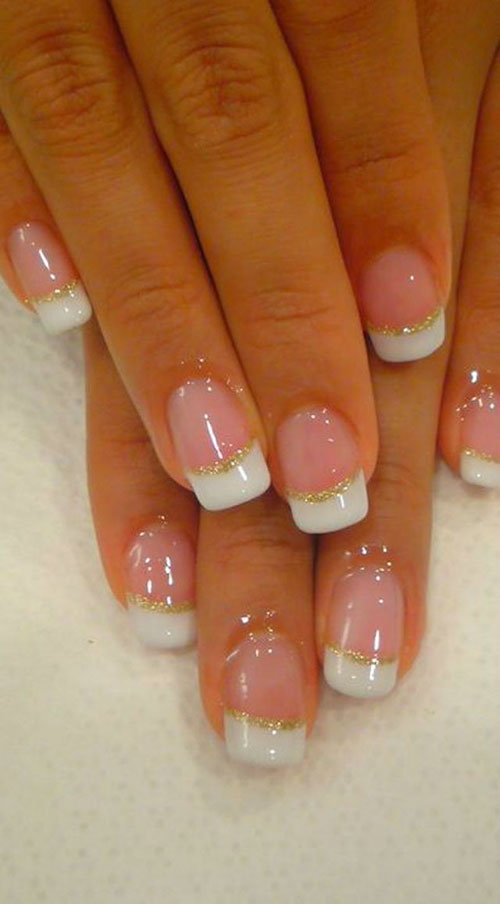 French Tip With Sparkles