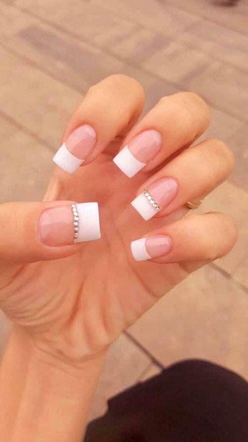 French Tip With Accent Nail