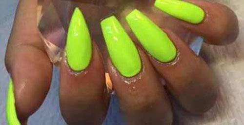 Acrylic Nails Green