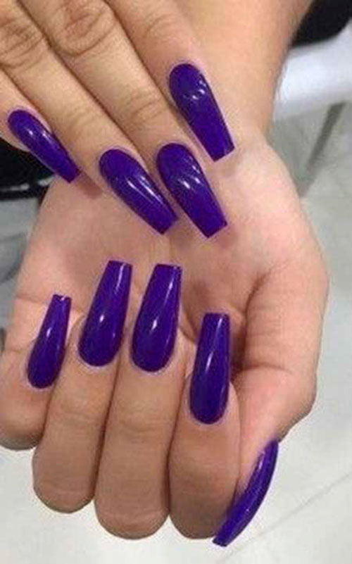 Purple Acrylic Nails
