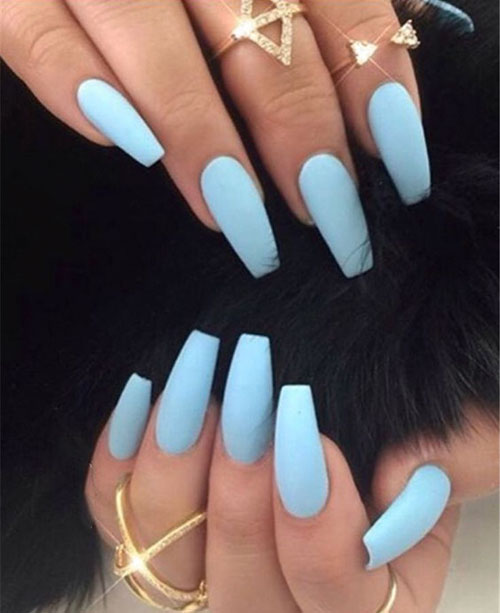 Acrylic Nails Blue