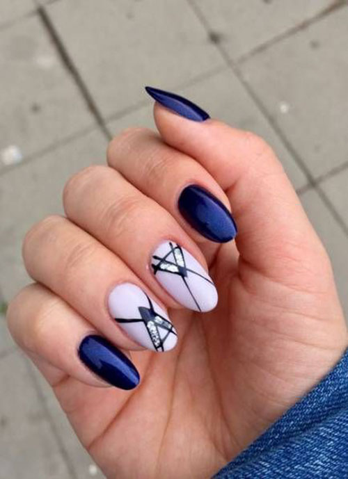 Nails Dark Blue