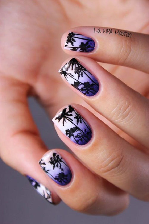 Palm Tree Nail Design